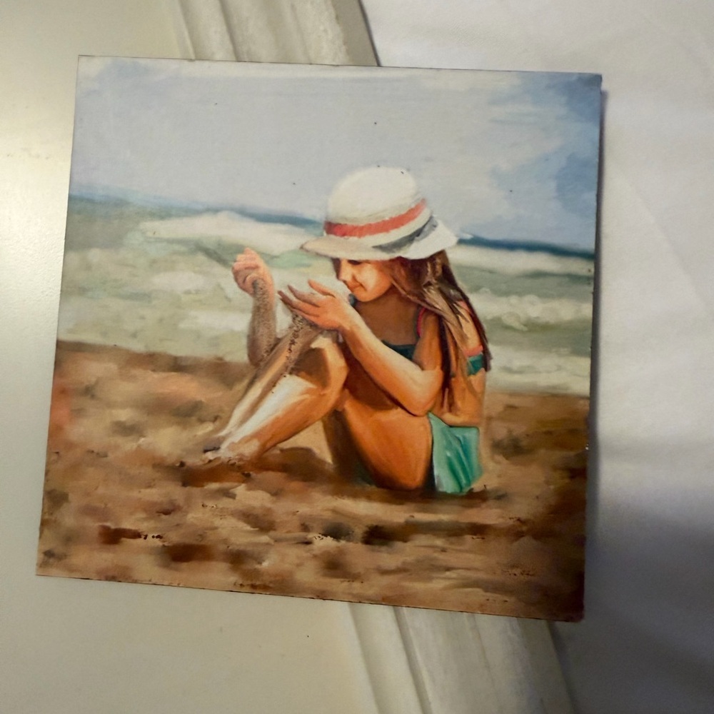 Magnetic Interchangeable Wall Art Set - Beach/Summer Theme White Frame - Picture 5 of 7